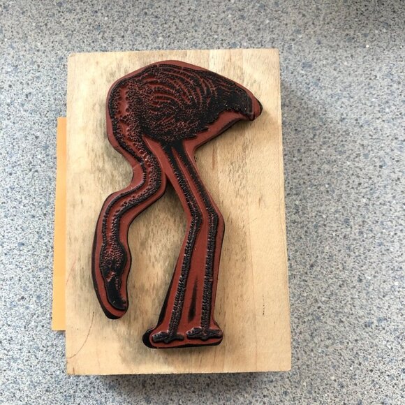 Inkadinkado flamingo Rubber Stamp - Picture 3 of 4